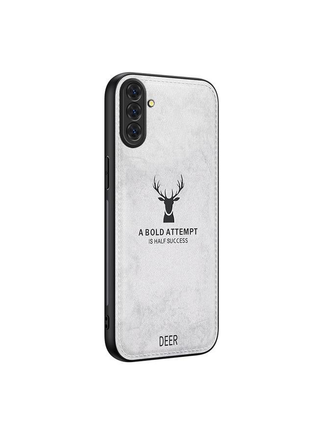 S-TOP Case For Samsung Galaxy A36 Deer Head Cloth Skin All-inclusive Phone Case - Image 1