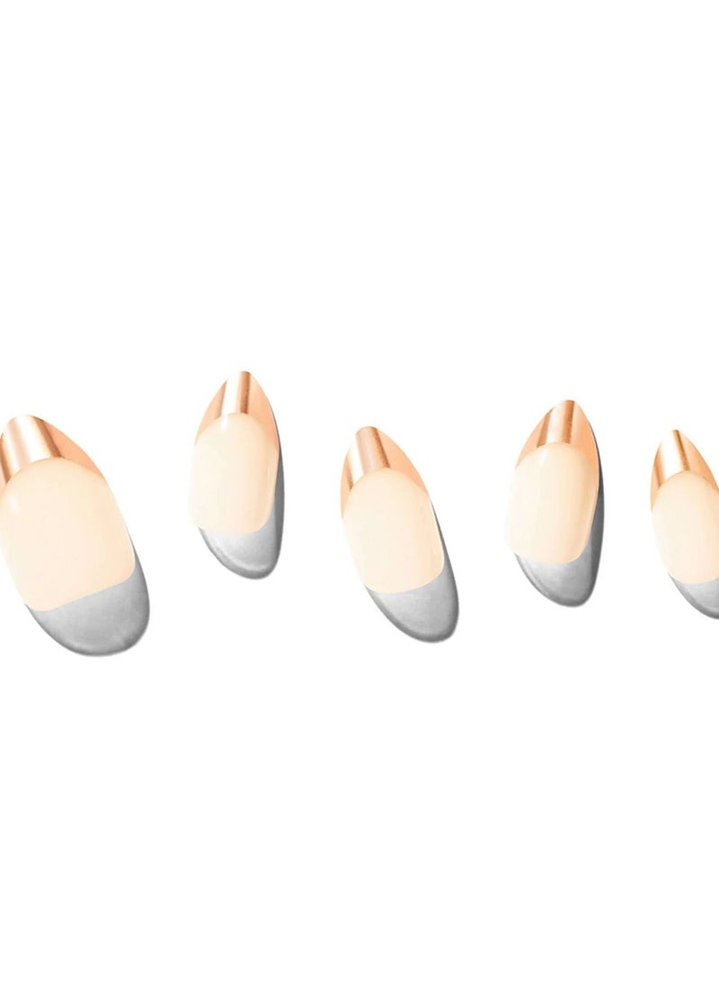 Dashing Diva Magic Press Rose Gold Edge French -medium fresh shape - Image 2