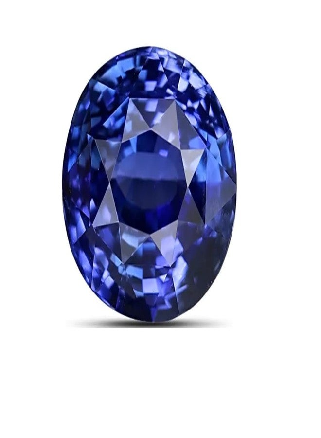 GEMS RIVER Natural 9.25 Ratti 8.87 Carat Blue Sapphire Stone with Lab Certified Card Natural Blue Sapphire Stone Original Neelam/Nilam Gemstone for Men's and Women's (K334) - Image 1