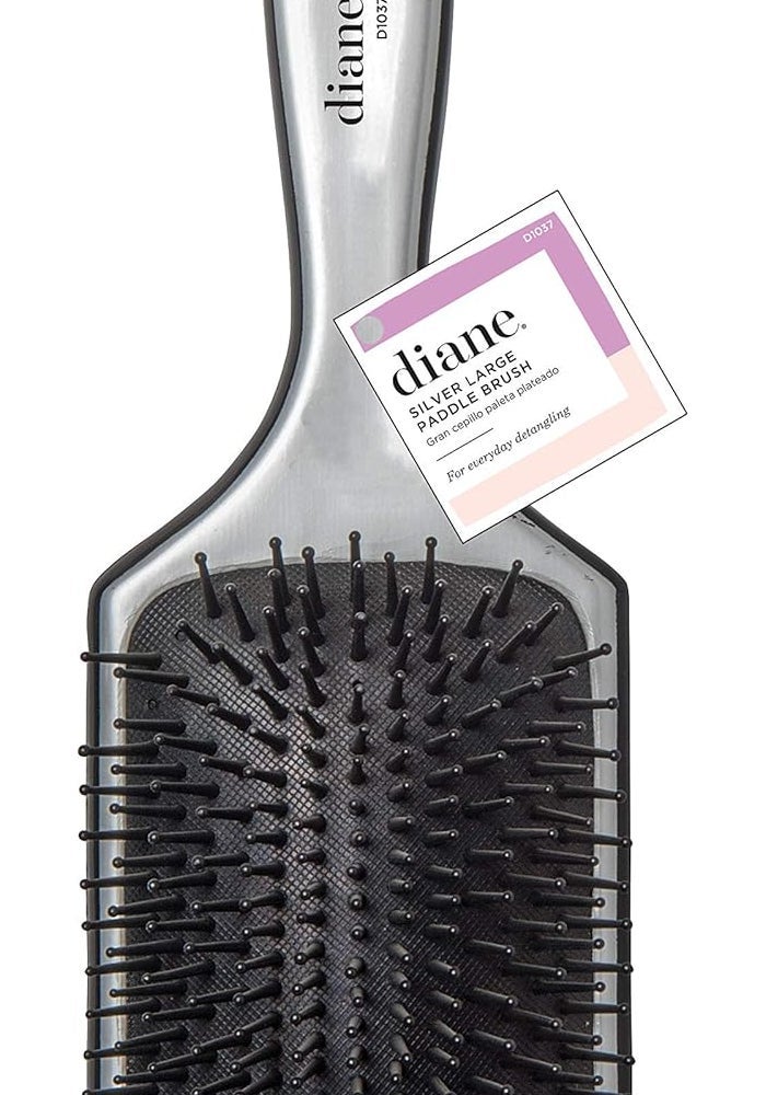 Diane Silver Cushion Paddle Brush, Large, 13 Row (D1037) - Image 2