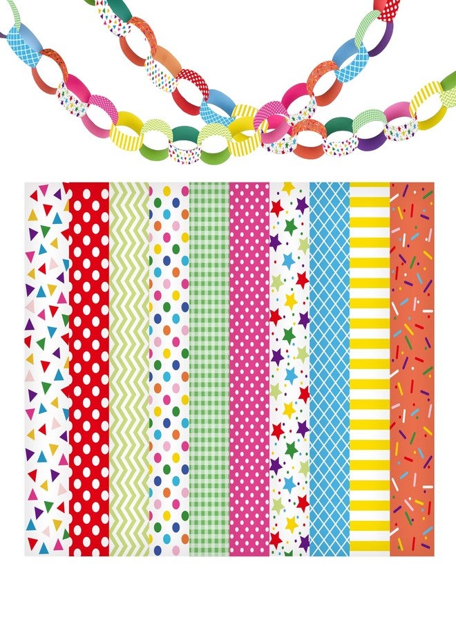 Morcheiong 600Pcs Paper Chains Happy Birthday Craft Paper Strips for Classroom Home Party Decoration Supplies - Image 1