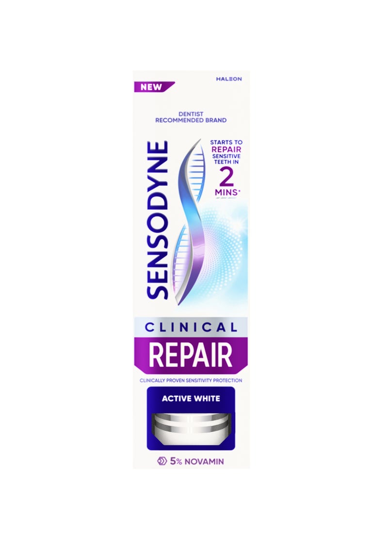 Sensodyne Clinical Repair Active White Toothpaste 75ml - Image 1
