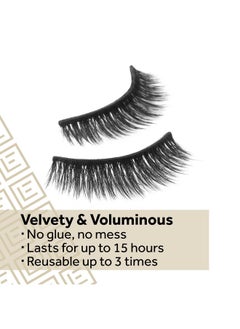 EYLURE Eylure Pre-Glued False Lashes, Luxe Faux Mink Sapphire  - Image 4