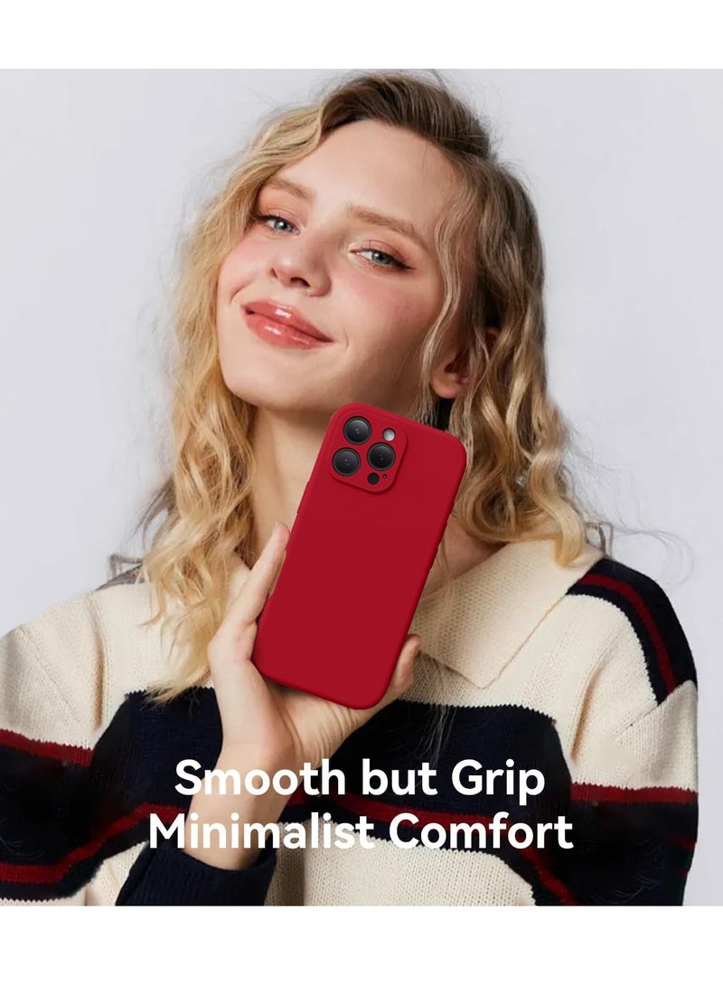 ELTRAZONE iPhone 16 Pro Max Case – Upgraded Silicone Phone Cover with Camera Protection, Compatible with MagSafe, Anti-Scratch Microfiber Lining & 2 Screen Protectors – Red - Image 2