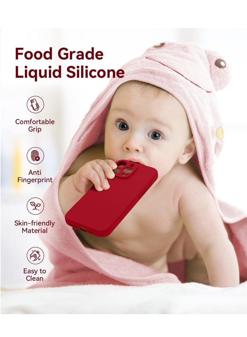 ELTRAZONE iPhone 16 Pro Max Case – Upgraded Silicone Phone Cover with Camera Protection, Compatible with MagSafe, Anti-Scratch Microfiber Lining & 2 Screen Protectors – Red - Image 4