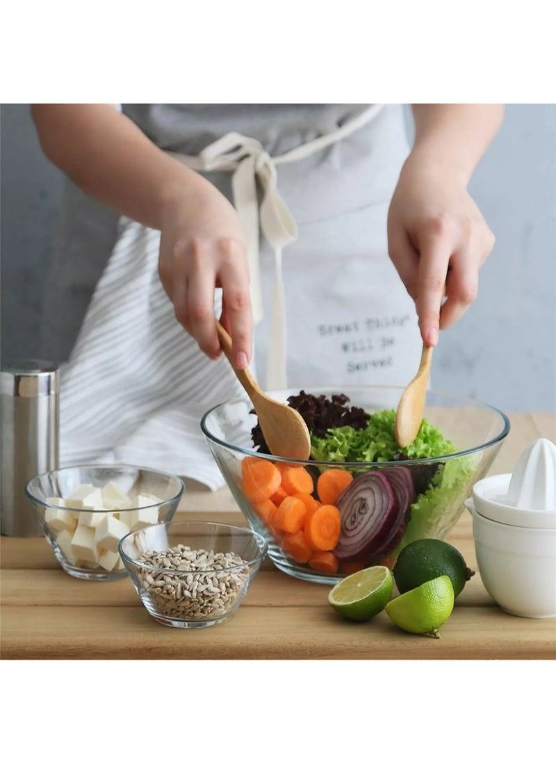 HOMESTAR - Large Glass Mixing Bowl, Clear Large Salad Bowls Glass Big Mixing Bowls for Kitchen CLear - Image 1