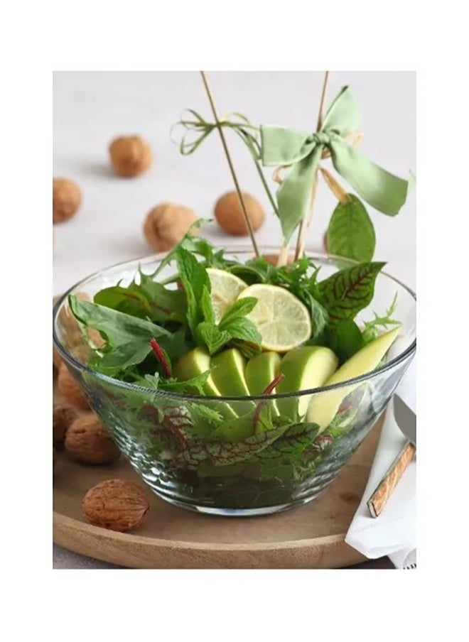 HOMESTAR - Large Glass Mixing Bowl, Clear Large Salad Bowls Glass Big Mixing Bowls for Kitchen CLear - Image 1
