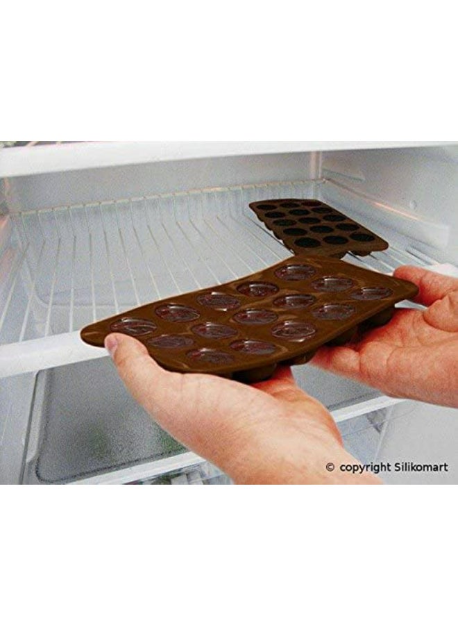 Silikomart Easy Choc Praline Mould Brown 30x18.5mm - Image 2