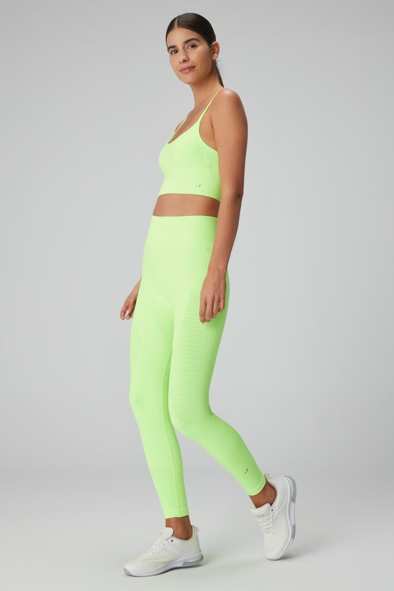 Jerf Gela High Waist, Flexible and Lifting Sports Tights Neon Green  - Image 3