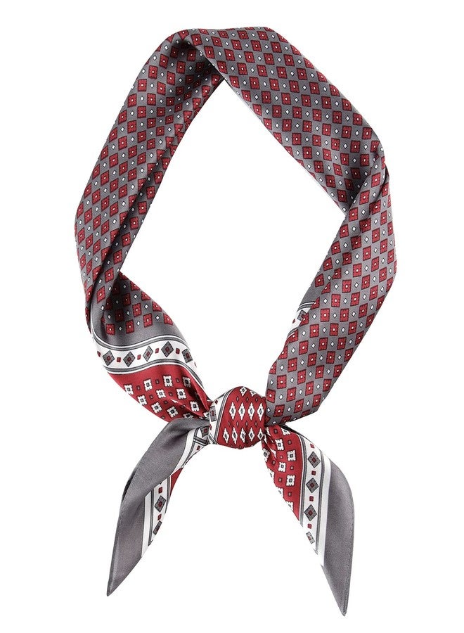 جيرينلي وشاح رقبة أنيق من الحرير بتصميم كلاسيكي من جيرينلي للرجال، وشاح رقبة صيفي أنيق، إكسسوار رسمي (رمادي) - Image 1