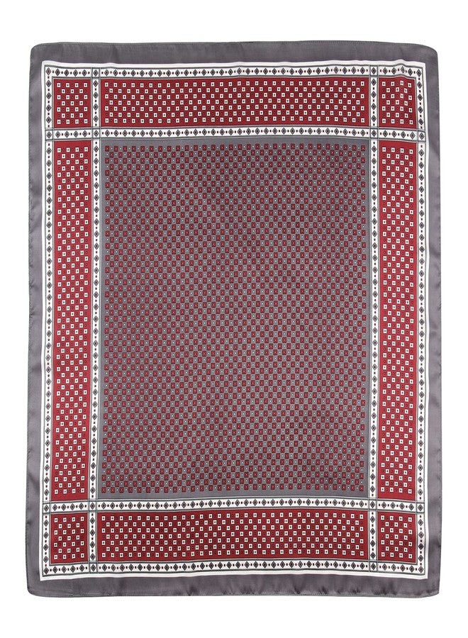 جيرينلي وشاح رقبة أنيق من الحرير بتصميم كلاسيكي من جيرينلي للرجال، وشاح رقبة صيفي أنيق، إكسسوار رسمي (رمادي) - Image 2