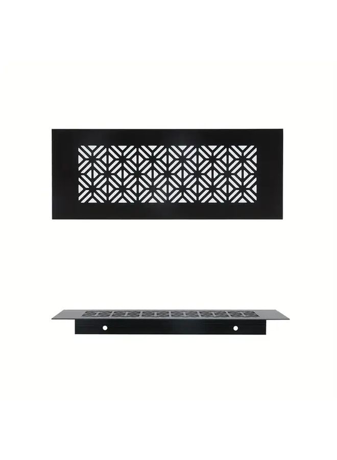 2pcs Black And White Geometric Mesh Air Vent Covers Durable Aluminum Alloy Easy Install - Image 2