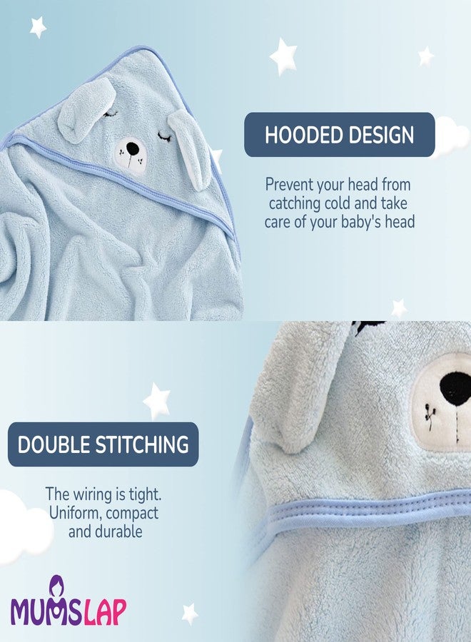 MumsLap Hooded Baby Towel - Premium Soft Baby Bath Towel for Bathtub for Newborn, Infant - Ultra Absorbent, Natural Baby Stuff Towel for Boy and Girl (Elephant, Bear, Kitty & Puppy) (Puppy) - Image 2