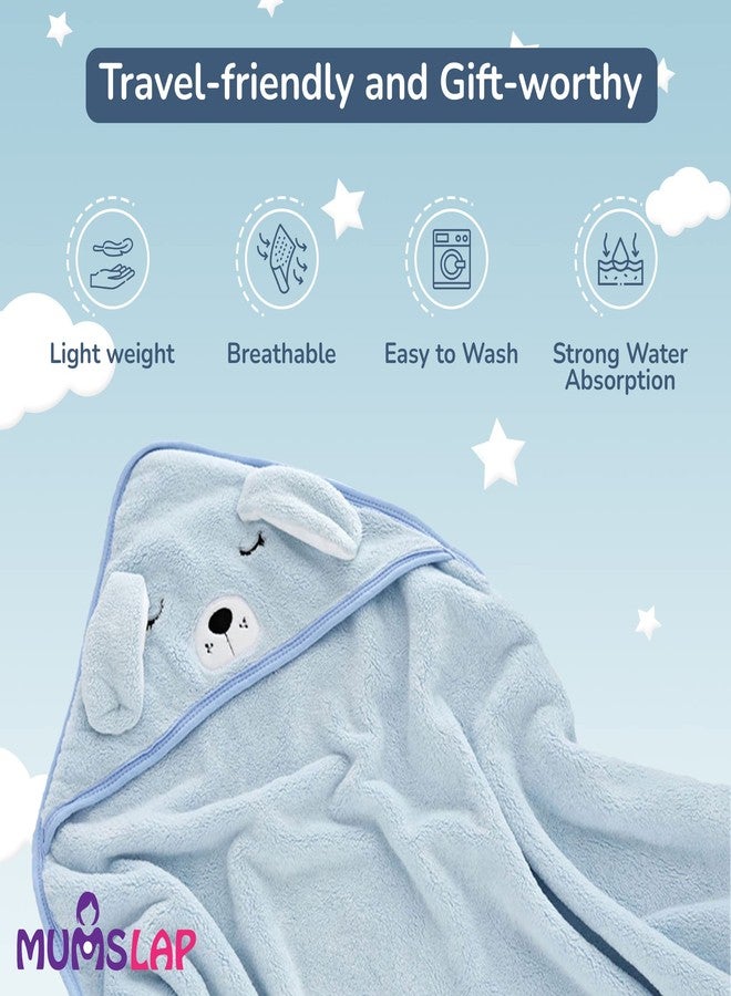 MumsLap Hooded Baby Towel - Premium Soft Baby Bath Towel for Bathtub for Newborn, Infant - Ultra Absorbent, Natural Baby Stuff Towel for Boy and Girl (Elephant, Bear, Kitty & Puppy) (Puppy) - Image 3