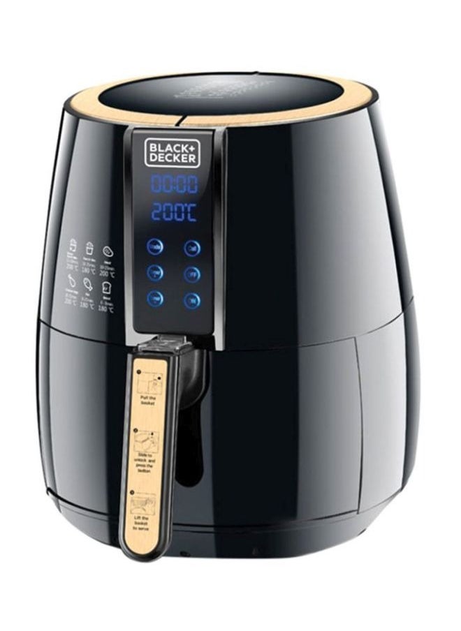 BLACK&DECKER - Air Fryer, 4L/1.2Kg Capacity, 1500W, Touch Screen, Rapid Hot Air Circulation For Frying, Grilling, Broiling, Roasting, And Baking 4 L 1500 W AF400-B5 Black - Image 1
