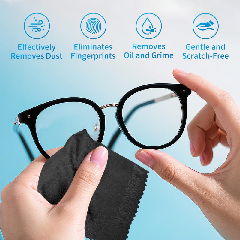 LOJWRY Eye Glass Clean Cloths 6*7in 6 Pcs, Individually Wrapped, High-Density, Ultra Soft, Scratch-Free Premium Microfiber Cleaning Cloth for Glasses, Camera Lens, Screen, Electronics, Tv, Eyeglass. - Image 2