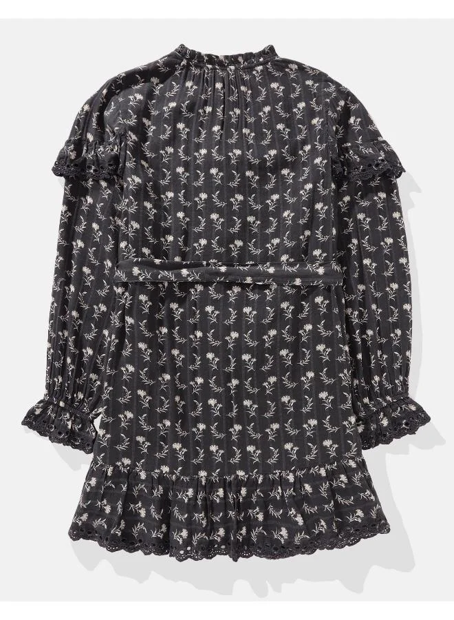 American Eagle Floral Ruffle Mini Dress