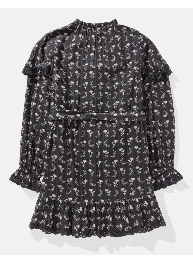 امريكان ايجل فستان قصير بنقوش الزهور وكشكش - Image 2