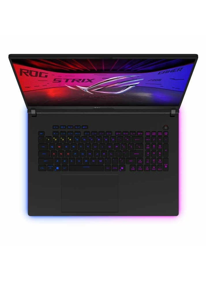 أسوس لابتوب الألعاب ROG Strix Scar 18 بشاشة 18 بوصة 2.5K بتردد 240Hz، مع معالج Intel Core Ultra 9 275HX/32GB ذاكرة DDR5/1TB SSD PCIe 4.0/نظام Windows 11/12GB Nvidia GeForce RTX 5070Ti مع حقيبة ROG وفأرة ROG Gladius III و ROG Fusion II 3 - Image 2