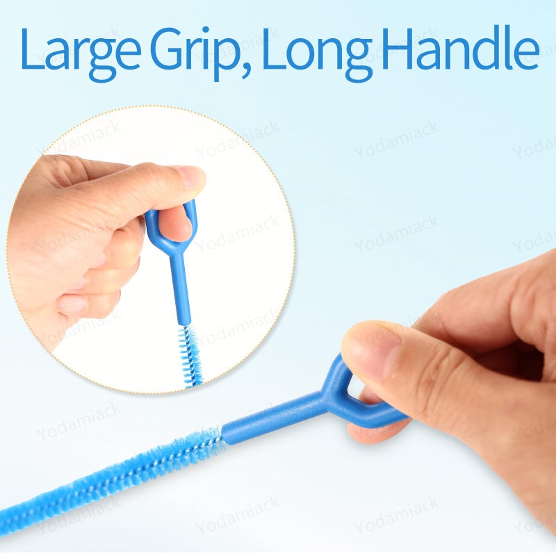 Yodamiack Heavy Duty Straw Cleaner Brush - 12.6 Inch Full Bristles Coverage (4-Size) and Ergonomic Grip Handle for Tumbler, Sippy Cup, Bottle and Tube (4 Pack) - Image 4