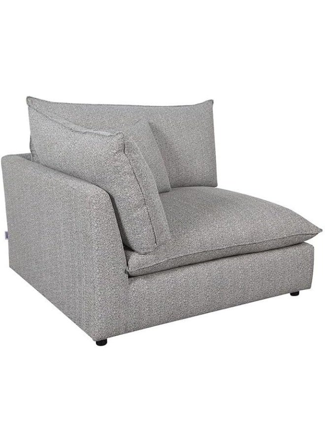 Comfynest Comfynest Napoleon 1-Seater Corner Fabric Modular Sofa With 2-Year Warranty 103X103X91Cm Grey - Image 1