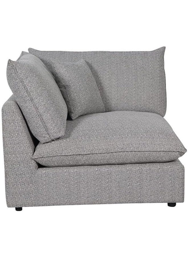 Comfynest Comfynest Napoleon 1-Seater Corner Fabric Modular Sofa With 2-Year Warranty 103X103X91Cm Grey - Image 3