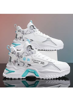 Fall High-Top Fashion Sneakers for Men White blue