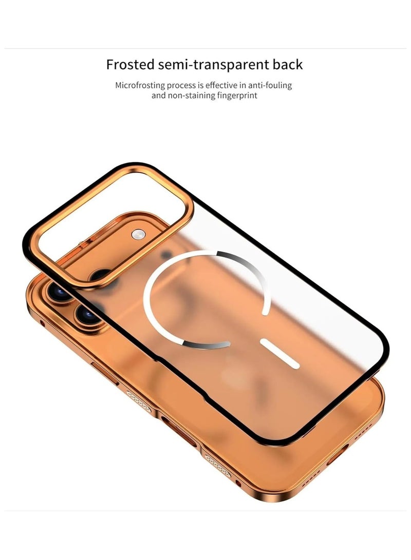 عام غطاء واقي مغناطيسي لـ iPhone 17 Pro Max - إطار معدني من سبائك الألومنيوم بتشطيب ساتان مطفى، غطاء خلفي شبه شفاف للحماية من السقوط والصدمات - Image 5