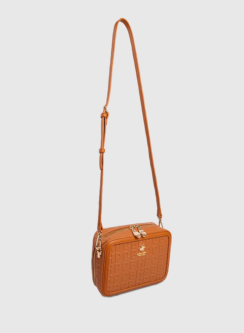 BEVERLY HILLS POLO CLUB Logo Embossed Camera Bag