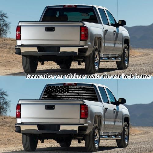 Tobethay Rear Window Decals for Trucks - 65x17.3 in Back Window American Flag Decals Fit Most Pickup Trucks SUV, Vinyl Back Window Decal Truck Rear Window Graphics for Personalized - Image 3