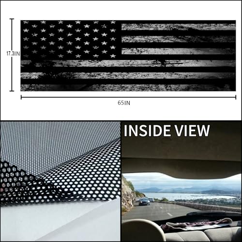 Tobethay Rear Window Decals for Trucks - 65x17.3 in Back Window American Flag Decals Fit Most Pickup Trucks SUV, Vinyl Back Window Decal Truck Rear Window Graphics for Personalized - Image 2