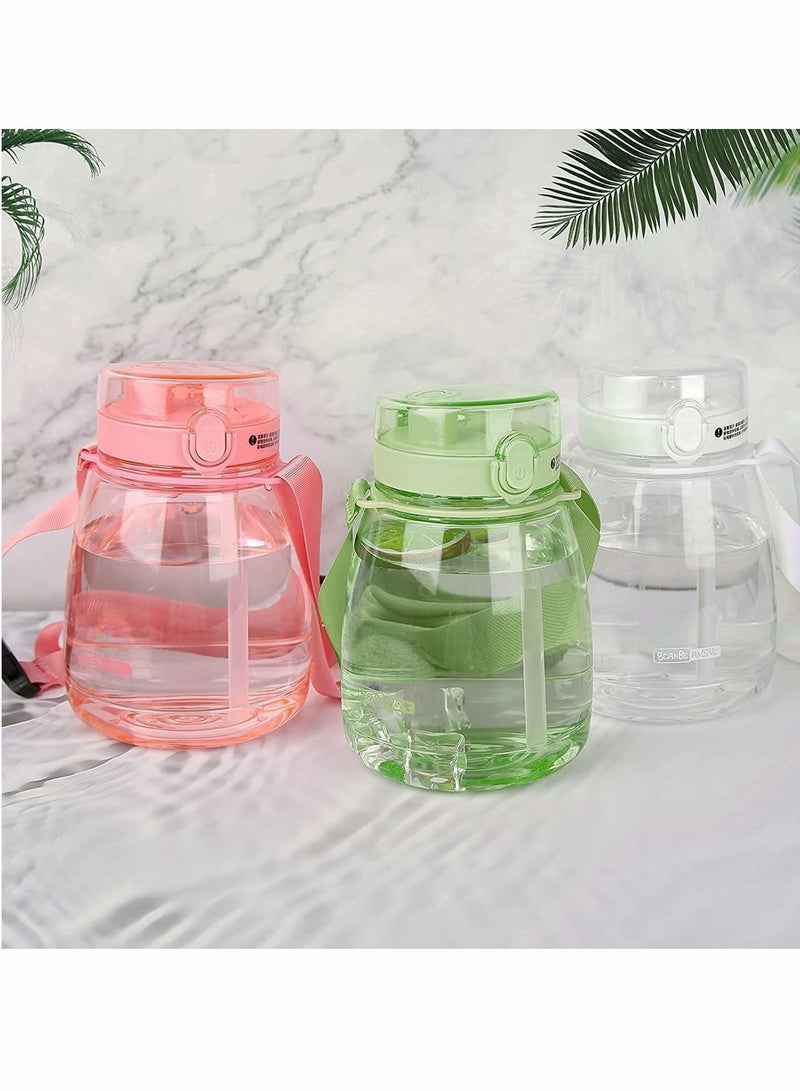 Y&D Water Bottle, Girls Drinking Bottle for School, Upgrade Aesthetic Bottles, Cute Bottles with Handle, Sports Camping Workouts Gym and Outdoor Activity (Green, 1300ML) - Image 5