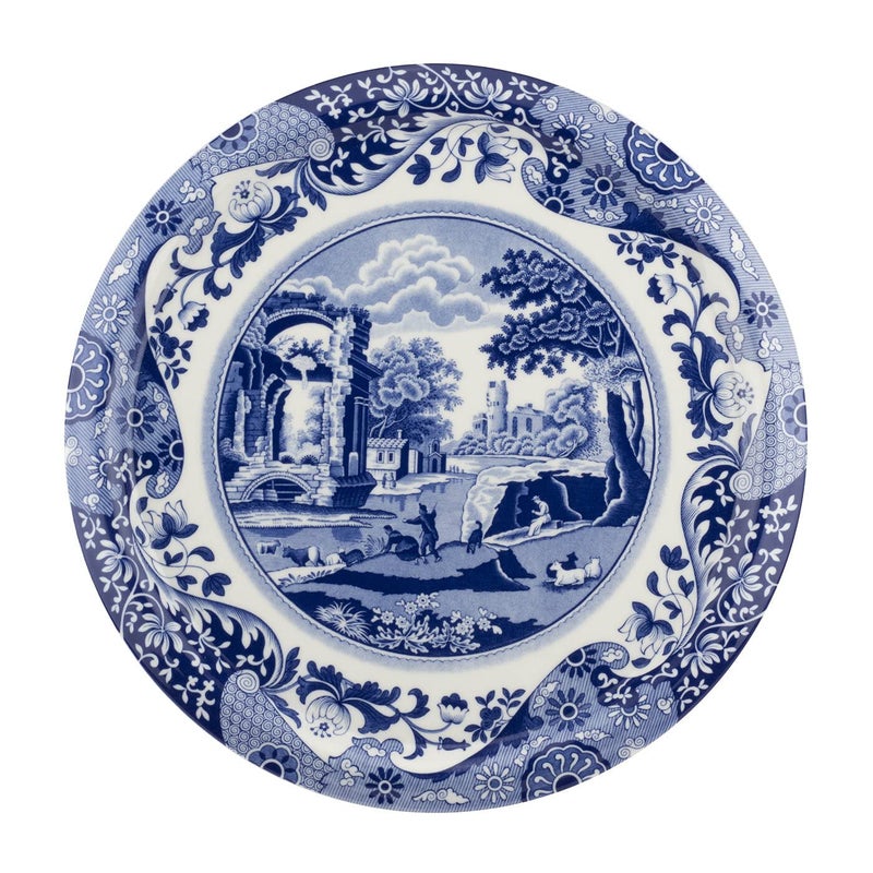Spode Spode Blue Italian 2 Piece Serving Platter with Dome Cover, Multifunctional Tray for Cake, Pastries, and Cheese, Made of Porcelain, Measures 11.5-Inches, Dishwasher Safe  - Image 4