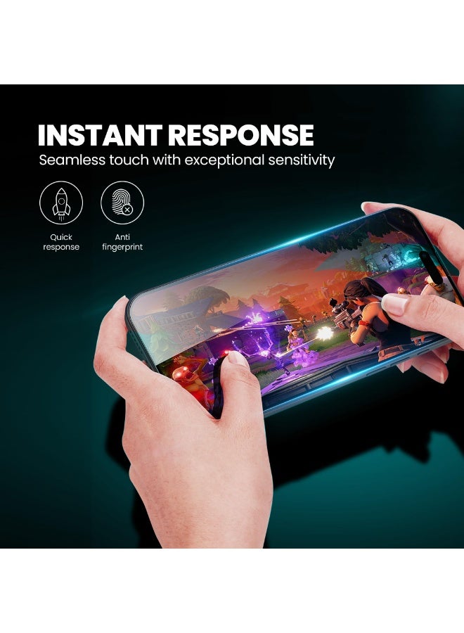 AZTECH iPhone 16 Pro Screen Protector 6.3” HD Clear iPhone 16 Pro Tempered Glass 9H Hardness Sensor Protection Full-Coverage Easy Installation (HD Clear Glass, iPhone 16 Pro 6.3 inch) - Image 4