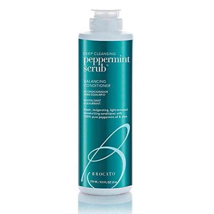 Brocato Peppermint Scrub Balancing Conditioner, 8.5 oz | Lightweight Moisturizing Conditioner with Pure Peppermint Oil Improved Detangling and Styling | No Sulfate or Parabens - Image 1