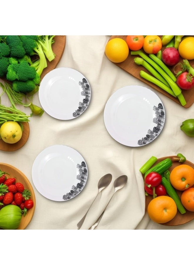 Melrich 16-Piece Opalware Dinner Set With 4X 25 Cm Dinner Plate, 4X18 Cm Desert Plate, 4 X 13 Cm Soup Bowl, 4 X Soup Spoon, Serves 4, White - Image 5