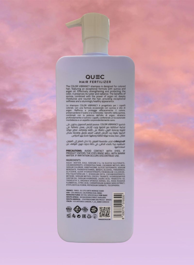 Quec Italia Quec Hair instant Shampoo Color Vibrancy with Quinoa and Argan Oil 800ml - Image 2