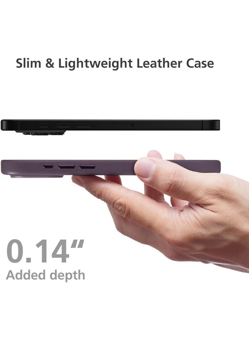 Techie Apple iPhone 16 Plus Leather Case with MagSafe - Maroon - Image 4