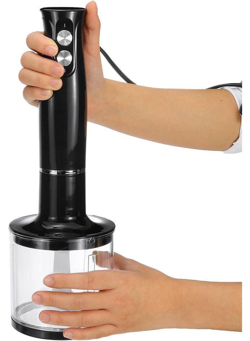 sokany 4-in-1 Hand  Blender  Multifunctional ， 2-Speed，Stainless Steel ，700ml Beaker & 500ml Chopper(Black) - Image 5