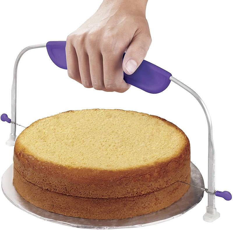 RIVUGJA Adjustable Bread Cake Slicer Cutter and Wire Leveler Unbreakable Stainless Steel Tool Now Cut Layer of Your Round Square or Any Shape Cake or Bread in Minute 1 PCS - Image 1