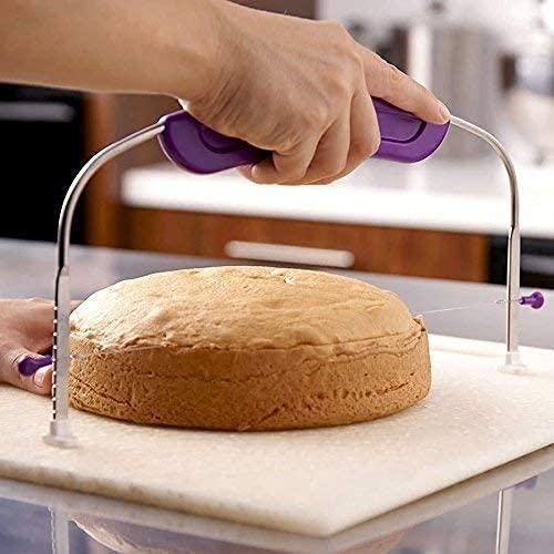 RIVUGJA Adjustable Bread Cake Slicer Cutter and Wire Leveler Unbreakable Stainless Steel Tool Now Cut Layer of Your Round Square or Any Shape Cake or Bread in Minute 1 PCS - Image 4