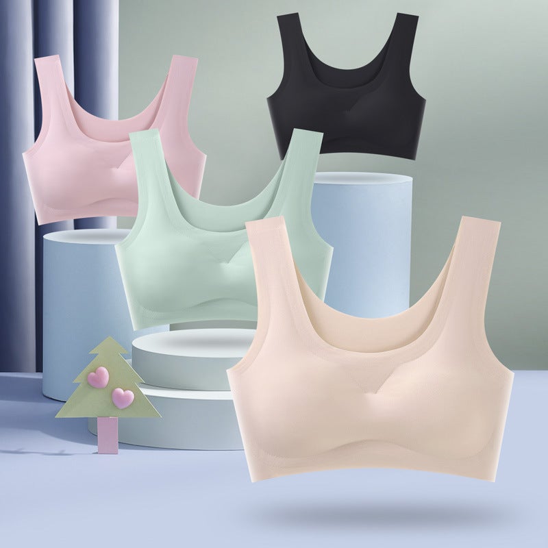 Seamless Ice Silk Bra Full Coverage Backless Sports Bra for Women - Image 3