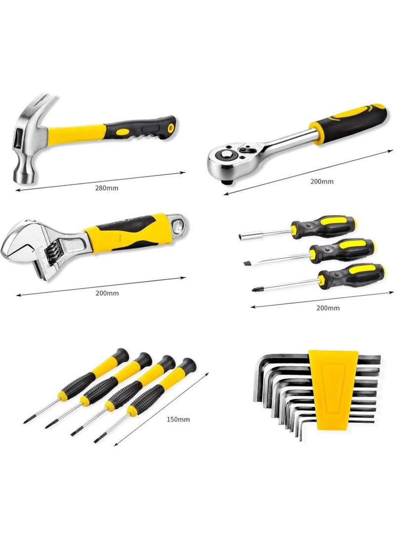 GGOOT Auto Repair Tools Set Household Hardware Hand Tool Combination Car Hardware Repair Kit Tool Box ​Easy To Carrt & Storage 108PCS - Image 5