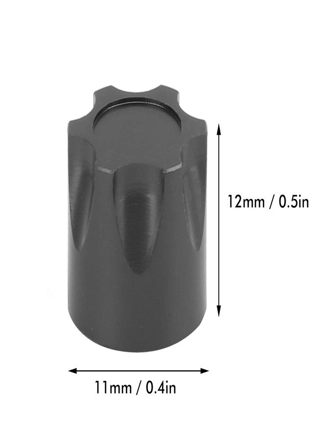 Dilwe RC Wheel Rim M4 Nut, 8Pcs 0.5x0.4inch Wheel Rim Center 1/10 Scale RC Accessories Compatible with Traxxas/Hsp/Redcat/Tamiya/Hpi/Axial Scx10 D90 / Hpi 1/10 RC Car(Black) - Image 2