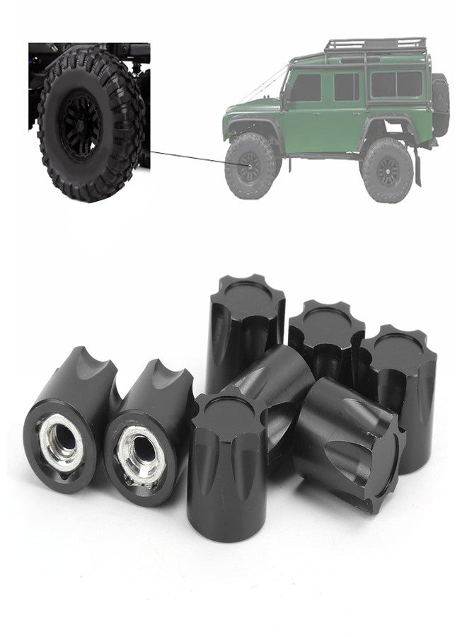 Dilwe RC Wheel Rim M4 Nut, 8Pcs 0.5x0.4inch Wheel Rim Center 1/10 Scale RC Accessories Compatible with Traxxas/Hsp/Redcat/Tamiya/Hpi/Axial Scx10 D90 / Hpi 1/10 RC Car(Black) - Image 5
