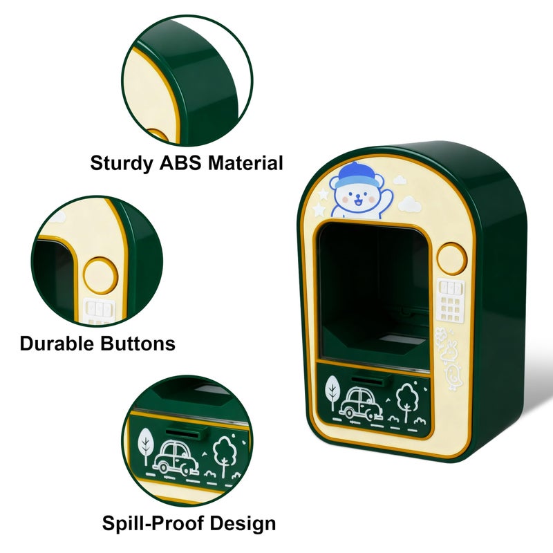 EstZMB Candy Dispenser, Mini Vending Machine for Desktop, Push-Button Type Manual Candy Machine Dispenser, for Suitable Mini Candies, Chocolate Beans, Suit Festival Gifts for Girls or Boy, Green - Image 3