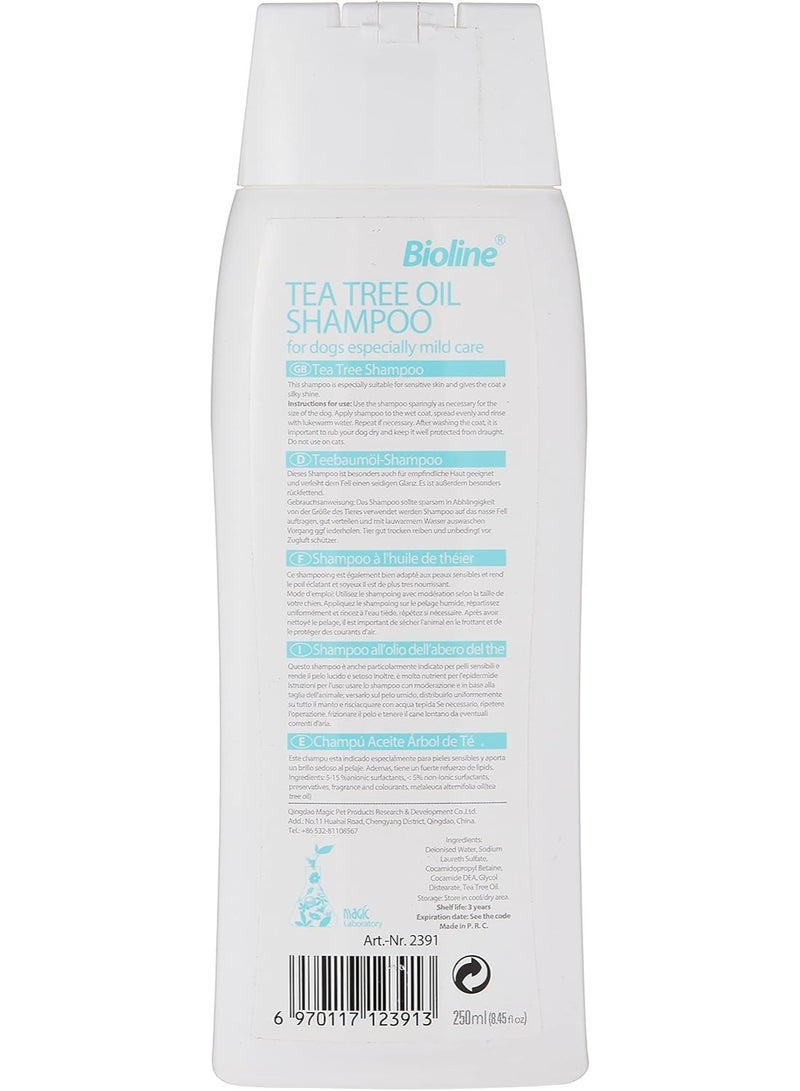 Bioline Tea Tree Oil Dog Shampoo - 250ml - Image 2
