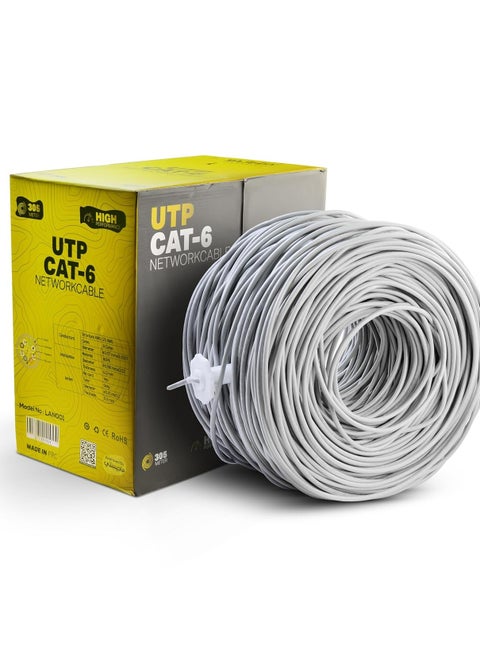 Majesty CAT6 Ethernet Cable Gigabit Network 1000Mbps High Speed RJ45 Compatible with Laptop, PC, PS5, PS4, TV, Modem, Router, Switch, 305M
