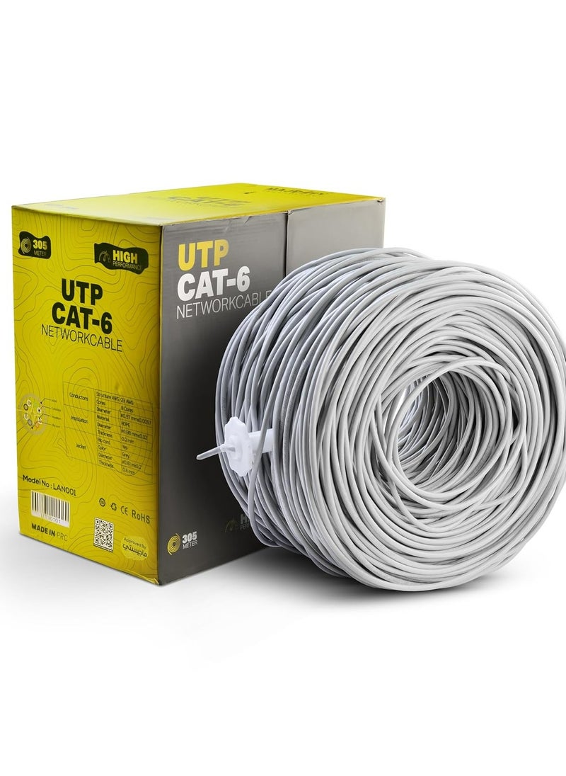 Majesty Majesty CAT6 Ethernet Cable Gigabit Network 1000Mbps High Speed RJ45 Compatible with Laptop, PC, PS5, PS4, TV, Modem, Router, Switch, 305M  - Image 1