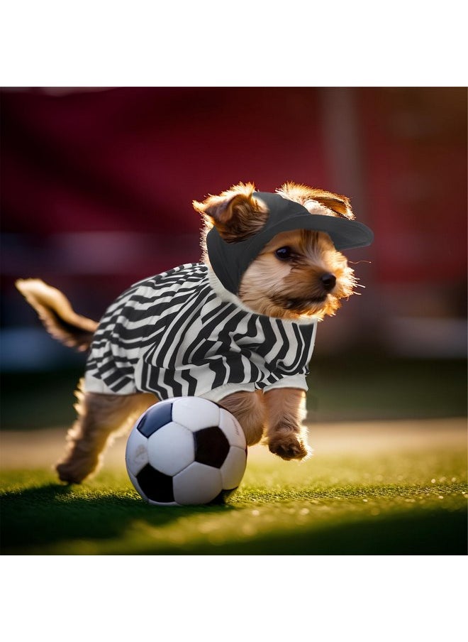 Amylove 4 Pcs Referee Dog Halloween Costume Include Black and White Striped Sleeveless T Shirts Adjustable Dog Hat with Ear Holes Yellow Penalty Flag Stainless Steel Sports Whistles with Lanyard (L) - pzsku/Z3EF37412FBEFCA5AB04AZ/45/_/1737032058/fe08d72d-b56d-4793-b98f-a0e9e4749092